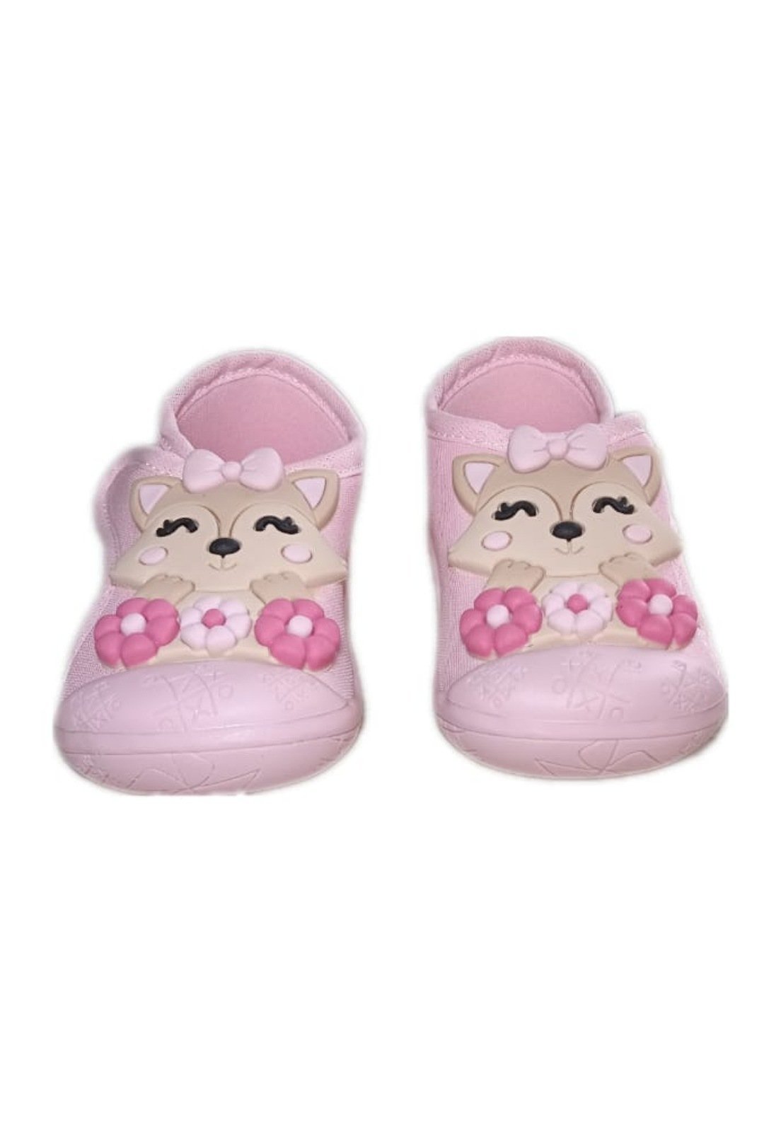 Vista 3 Infantil - Tênis meia Solzim calce fácil raposa rosa Solzim rosa