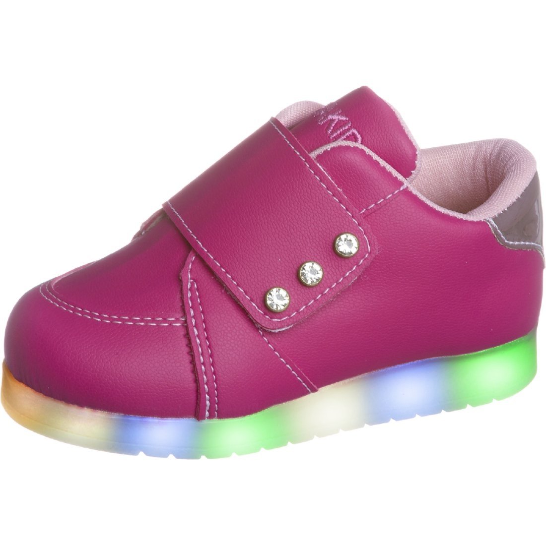 Infantil - Tênis Beakid Menina Com Led E Strass Pink