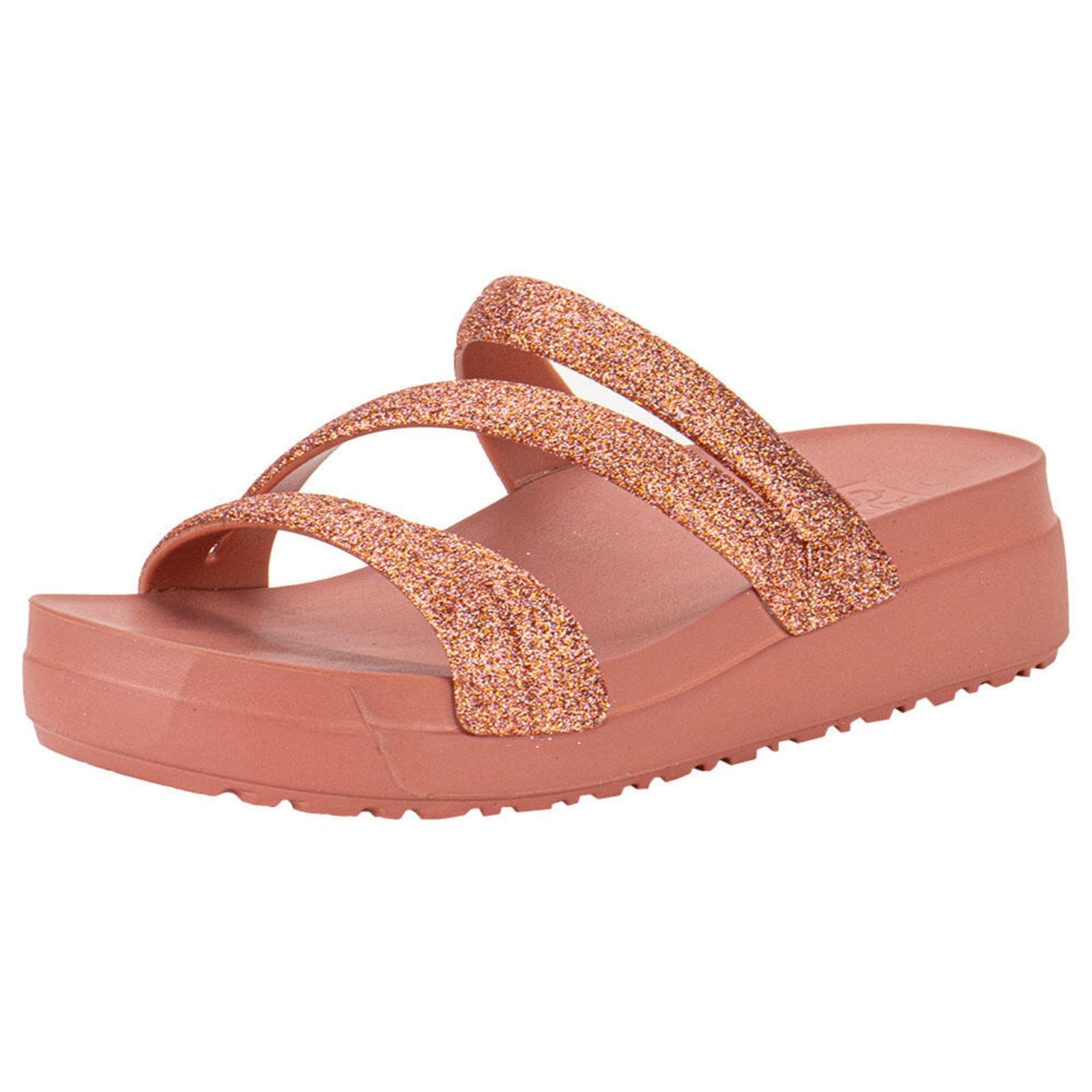 Tamanco Feminino Anabela Glitter Up Zaxy 19068 3299068 Laranja