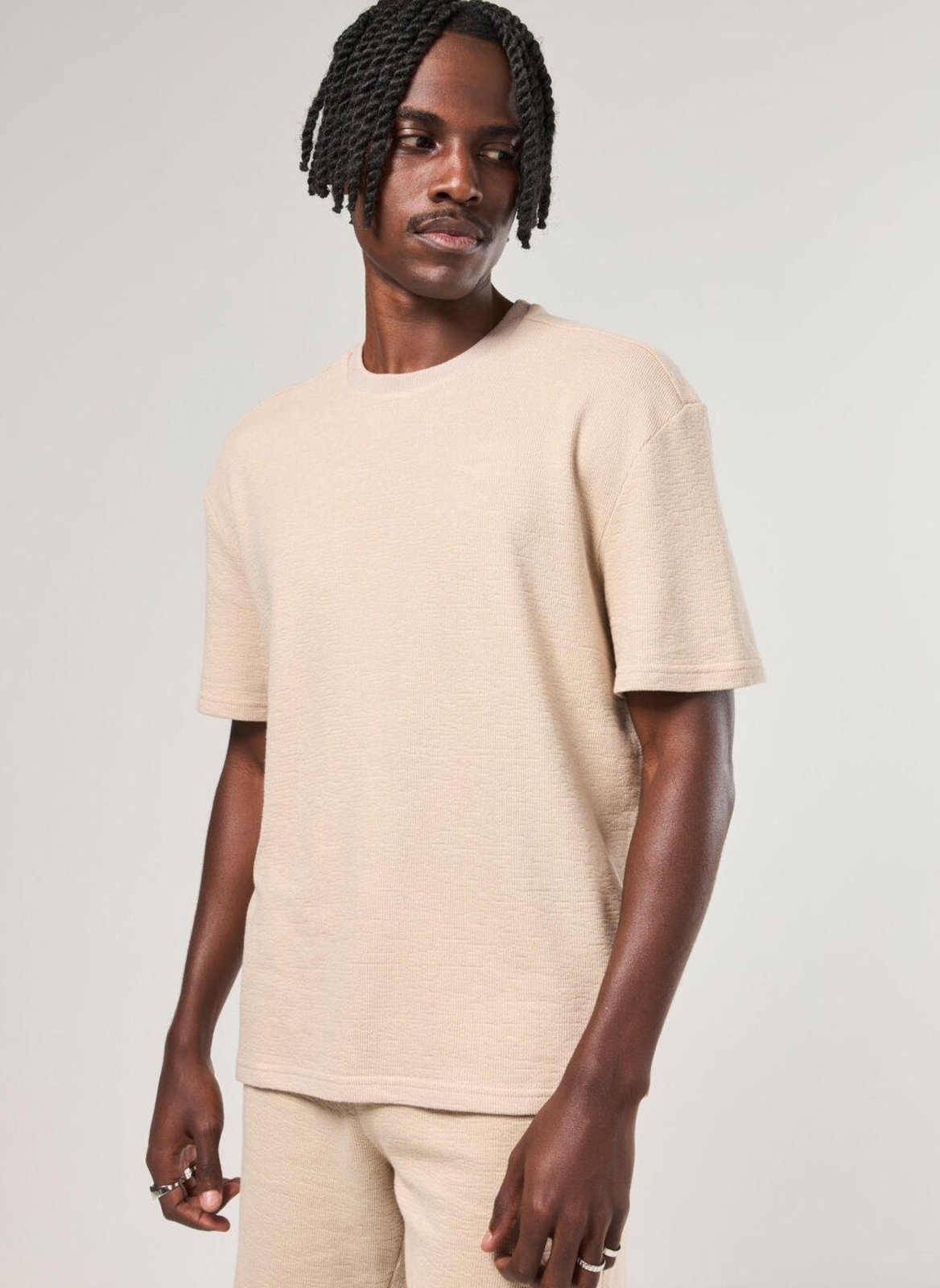 Camiseta Box Atoalhada Areia