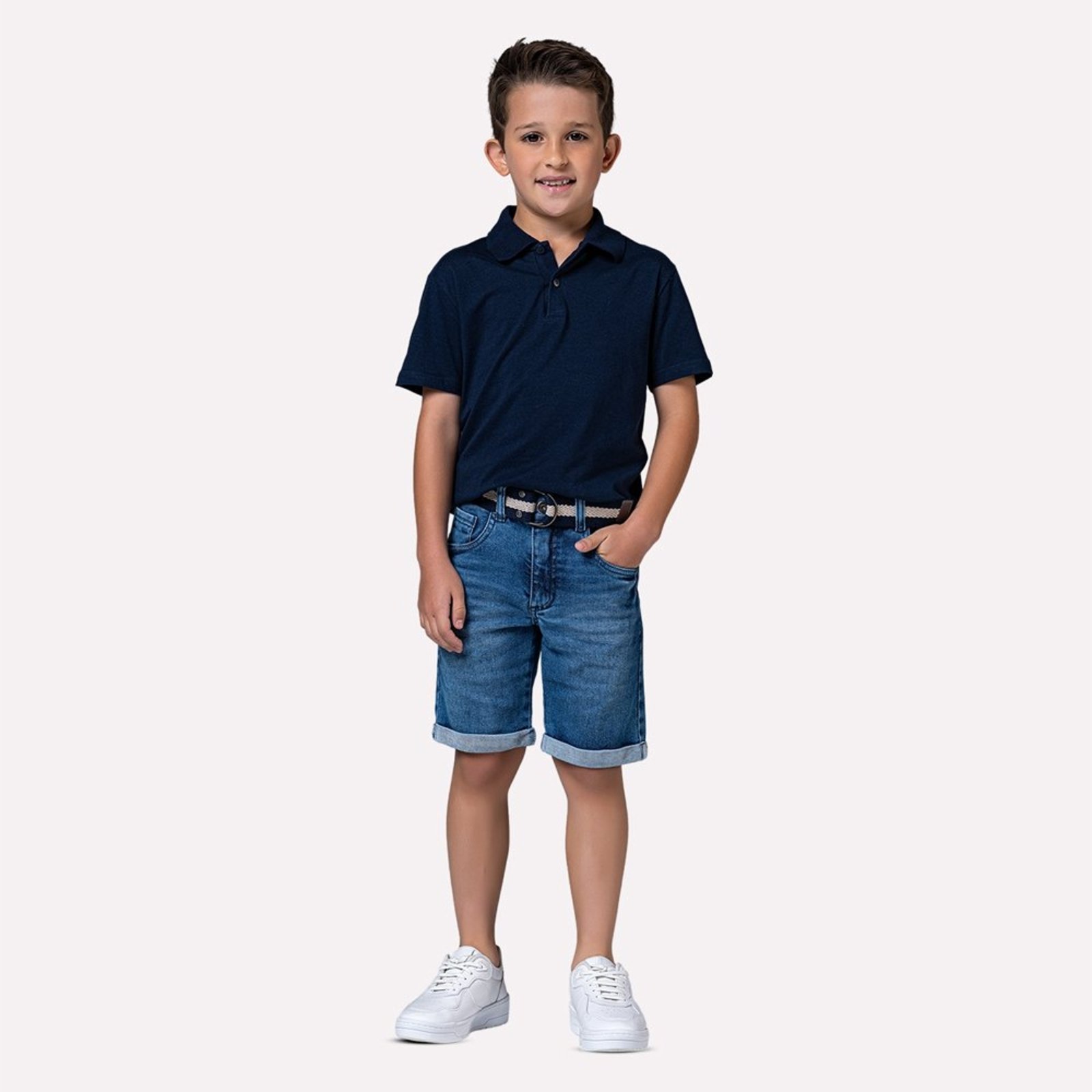 Infantil - Bermuda Menino com Cinto Mania