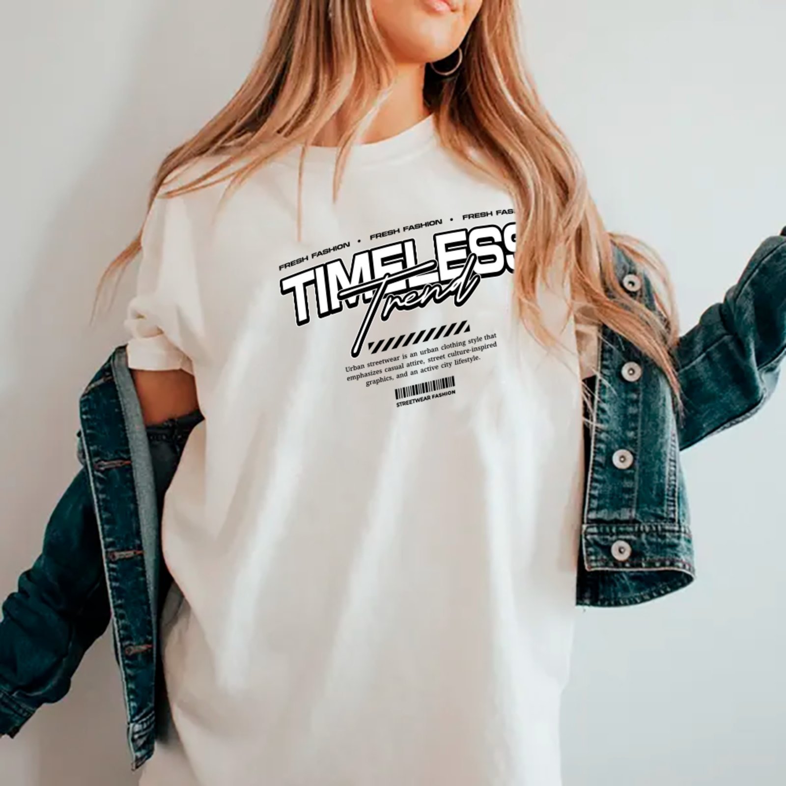 Camiseta Ousy Streetwear Fresh Fashion Timeless Trend Oversized Branco