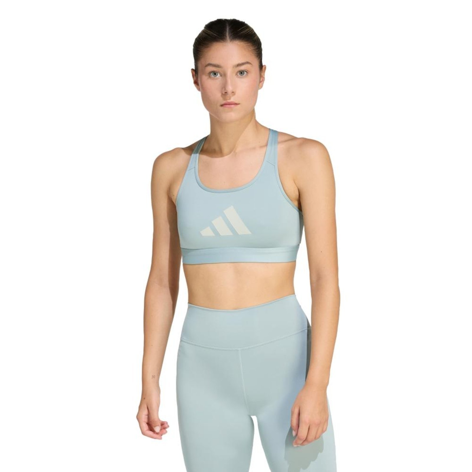 Top Estampado Powerreact Big Logo adidas Performance Verde