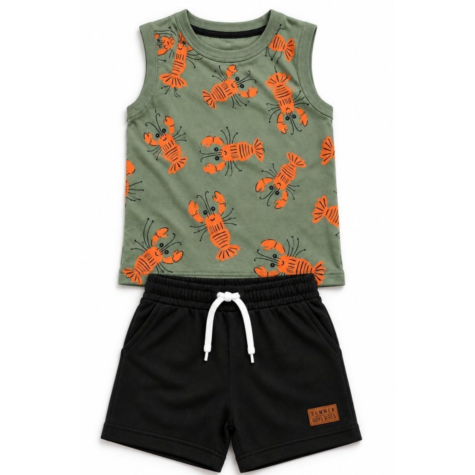 Infantil - Conjunto Menino Regata Meia Malha Penteada Bermuda Moletinho — foto 10