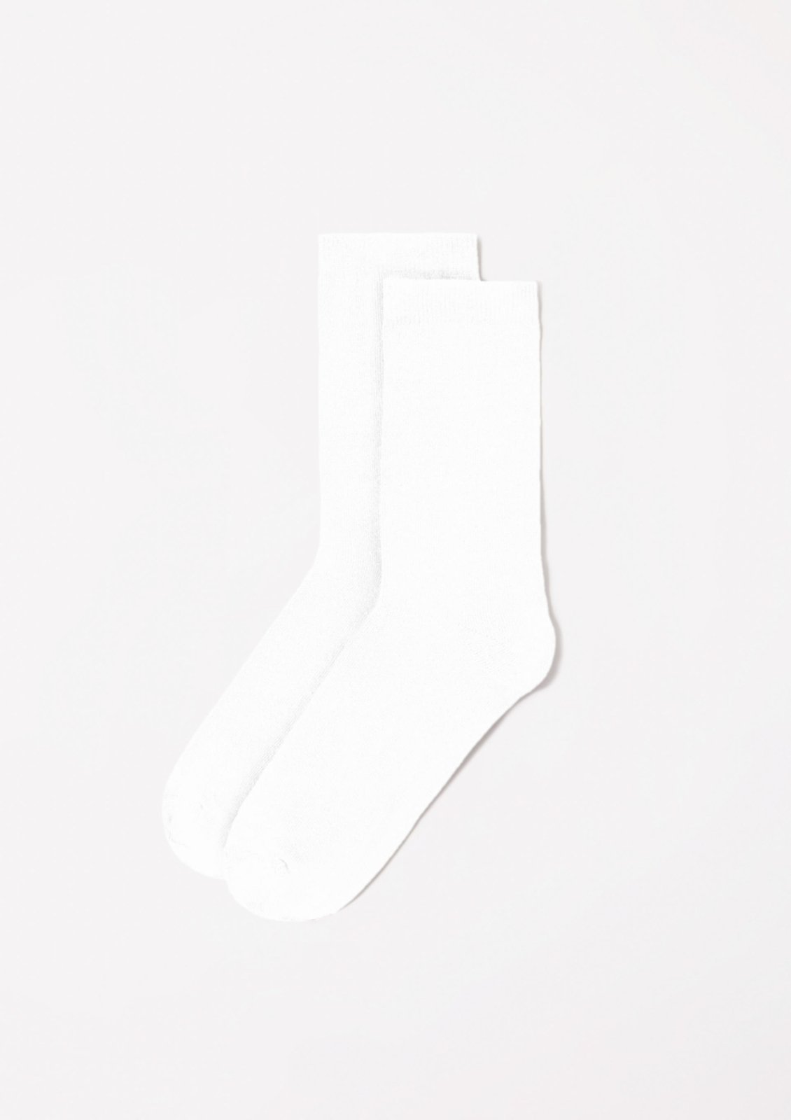 Vista 3 Kit 2 Meias Unissex Cano Longo M Hering branco