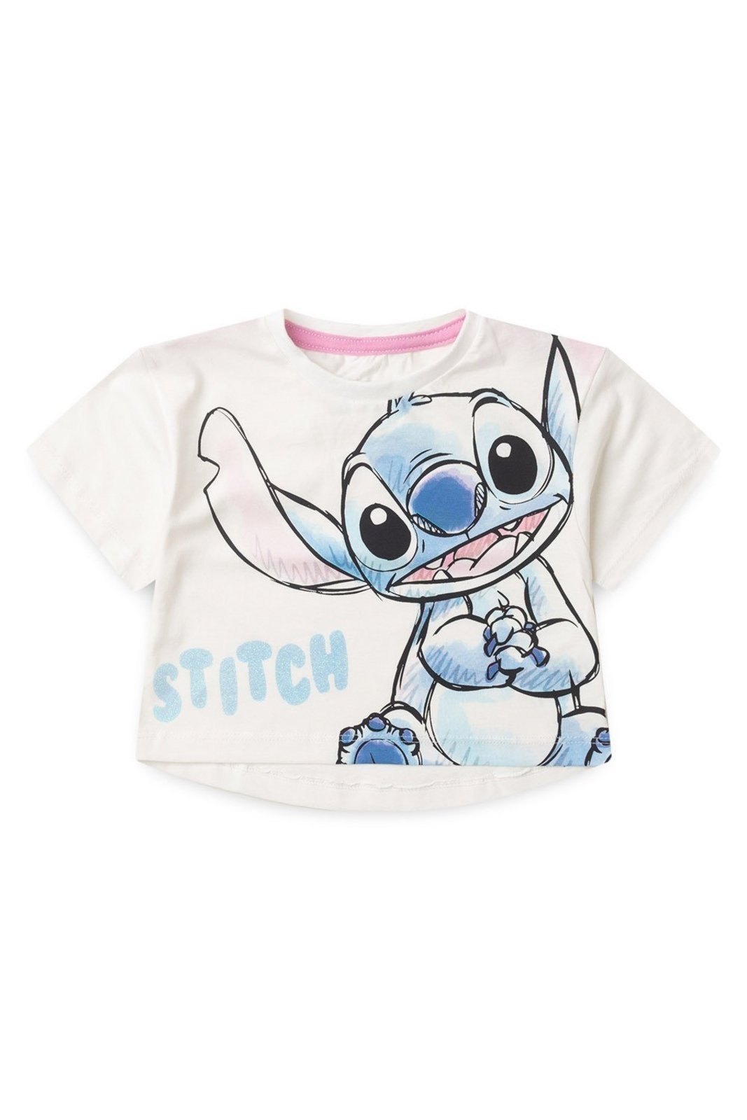 Infantil – Blusa Disney Box Feminina Stitch Off White