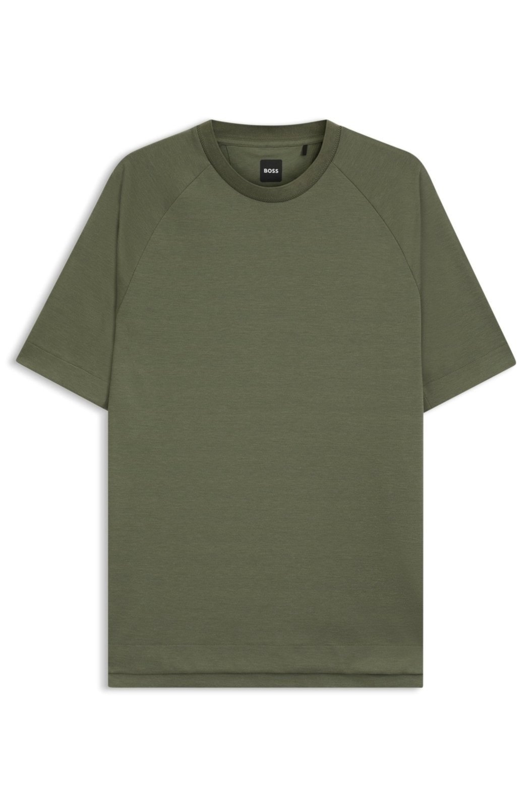 Camiseta De Ajuste Regular Em Tecido Mercerizado Elástico