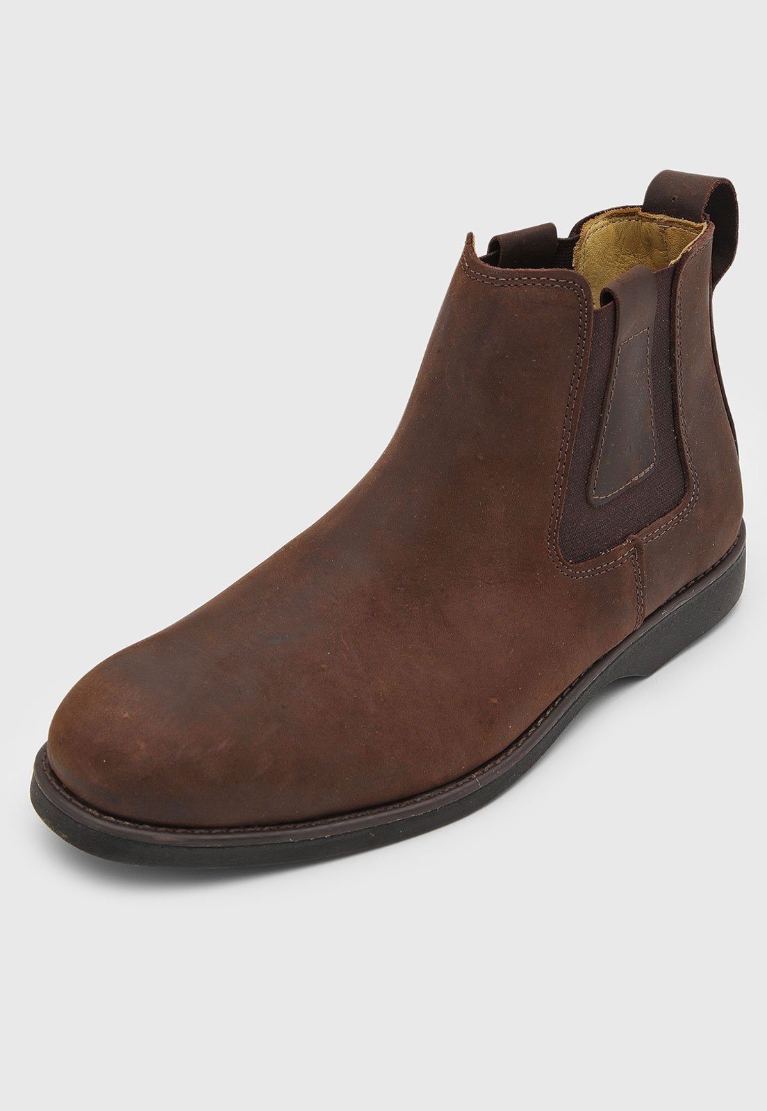 Bota Masculina Motta Chelsea Comfort Couro Café