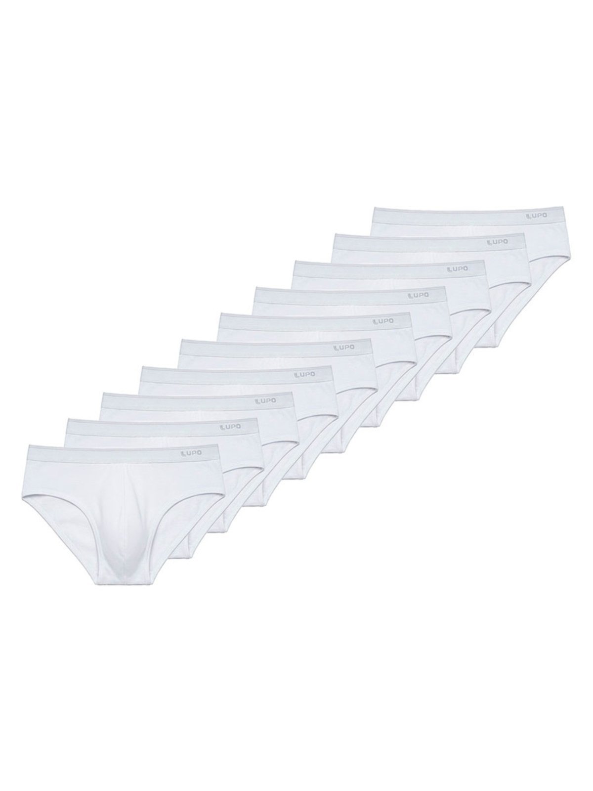 Kit com 10 Cuecas Slip Lupo 485-003