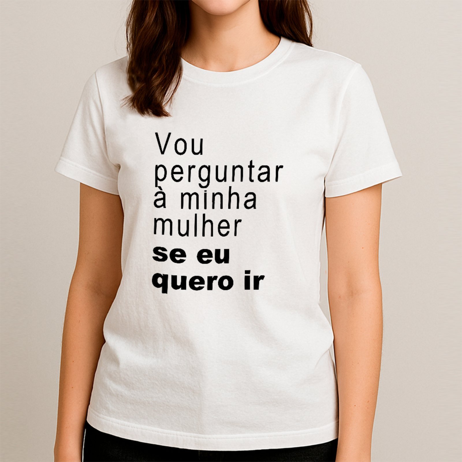 Vista 2 Camiseta Ousy Básica Perguntar A Mulher Meme Marido Experiente Unissex rosa ousy rosa