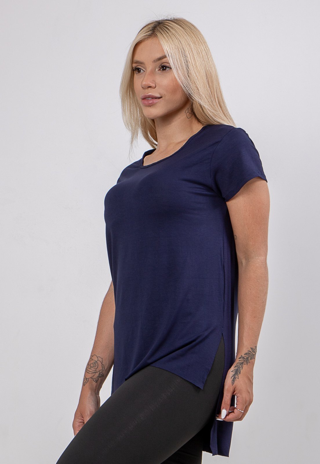 Vista 3 Blusa Diluxo Sobre Legging Marinho azul Diluxo azul