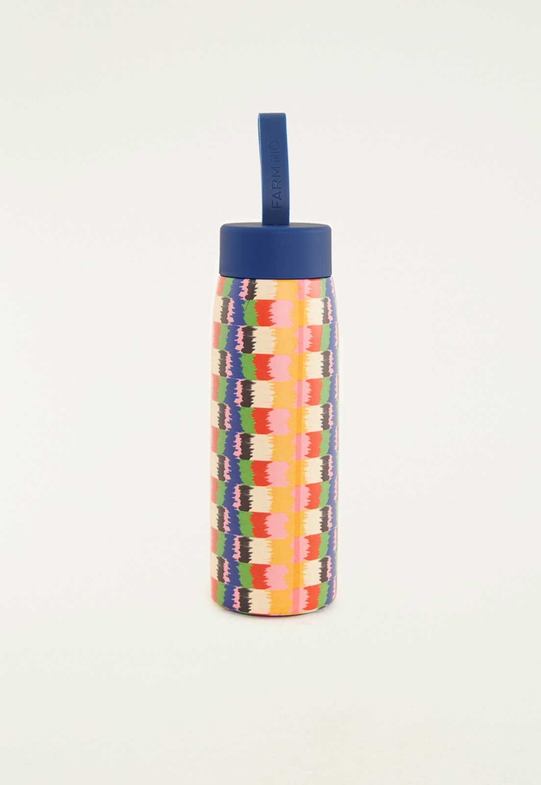 Garrafa FARM Que Sede 500ml Quadriculado Bosque Multicolorida