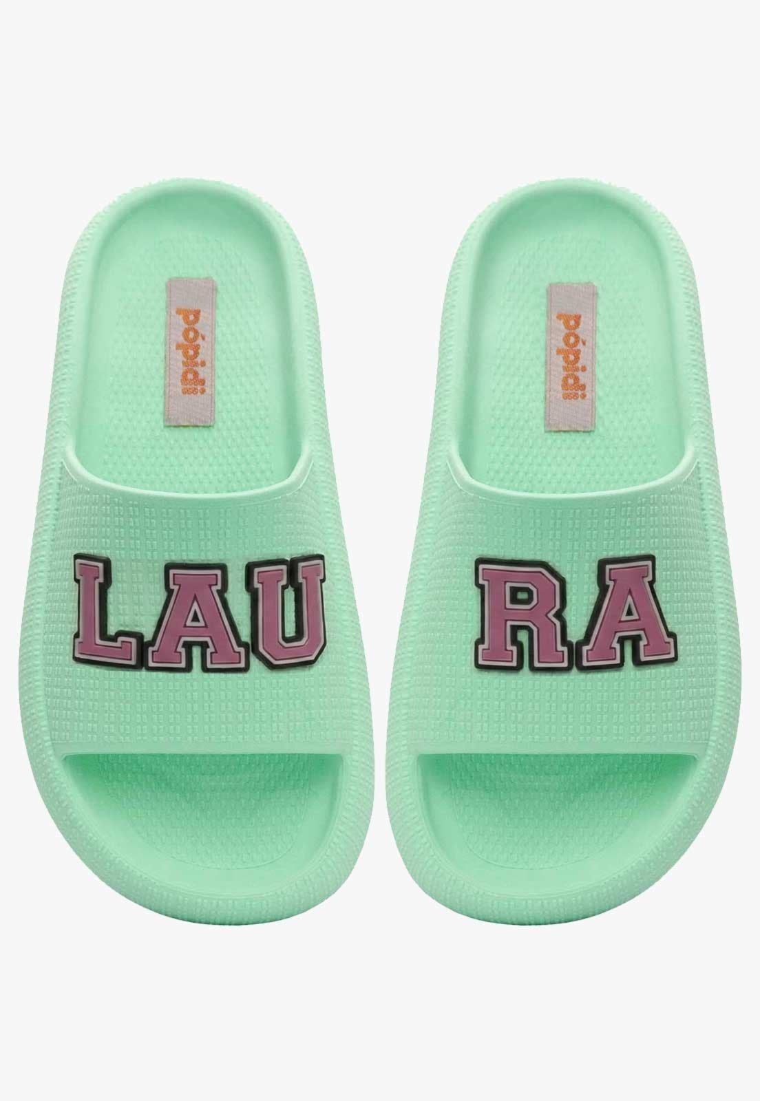 Infantil - Chinelo Pópidi Personalizado HELENA Estilo Nuvem Verde