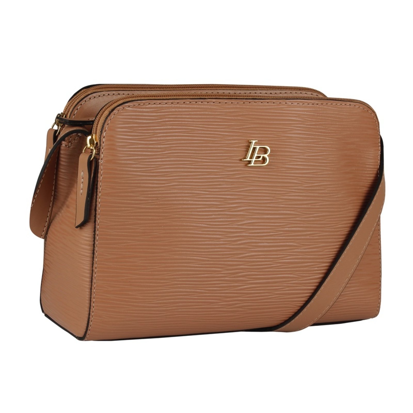 Bolsa Média Alice Linea Bella Aura 5433 Marrom Claro