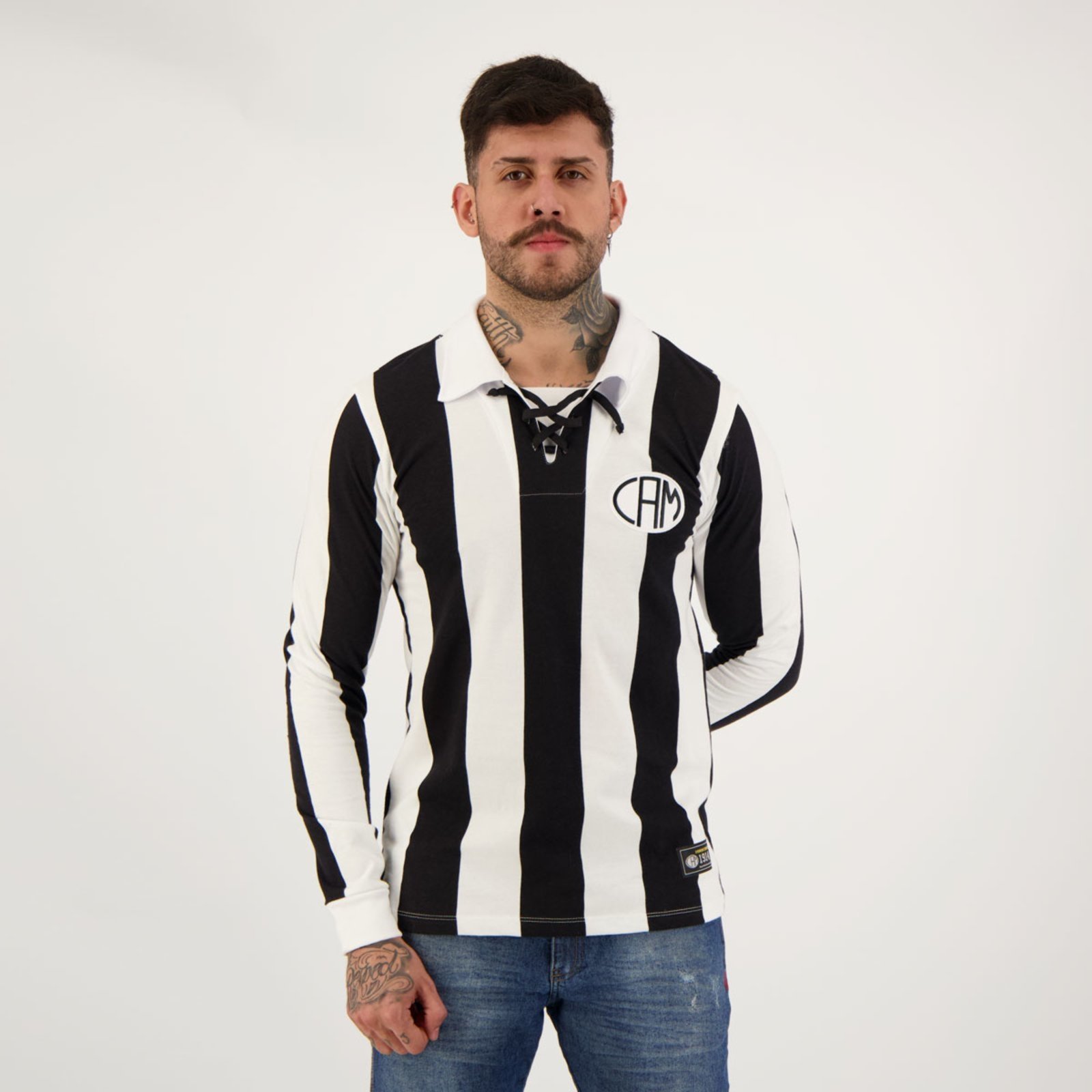 Camisa Atlético Mineiro Retrô 1914 Manga Longa