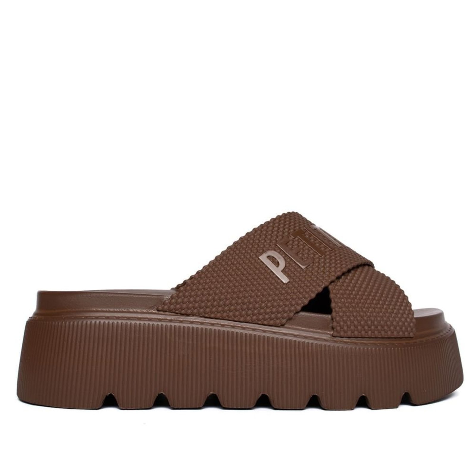 Tamanco Feminino Petite Jolie Smash Up Flatform Marrom