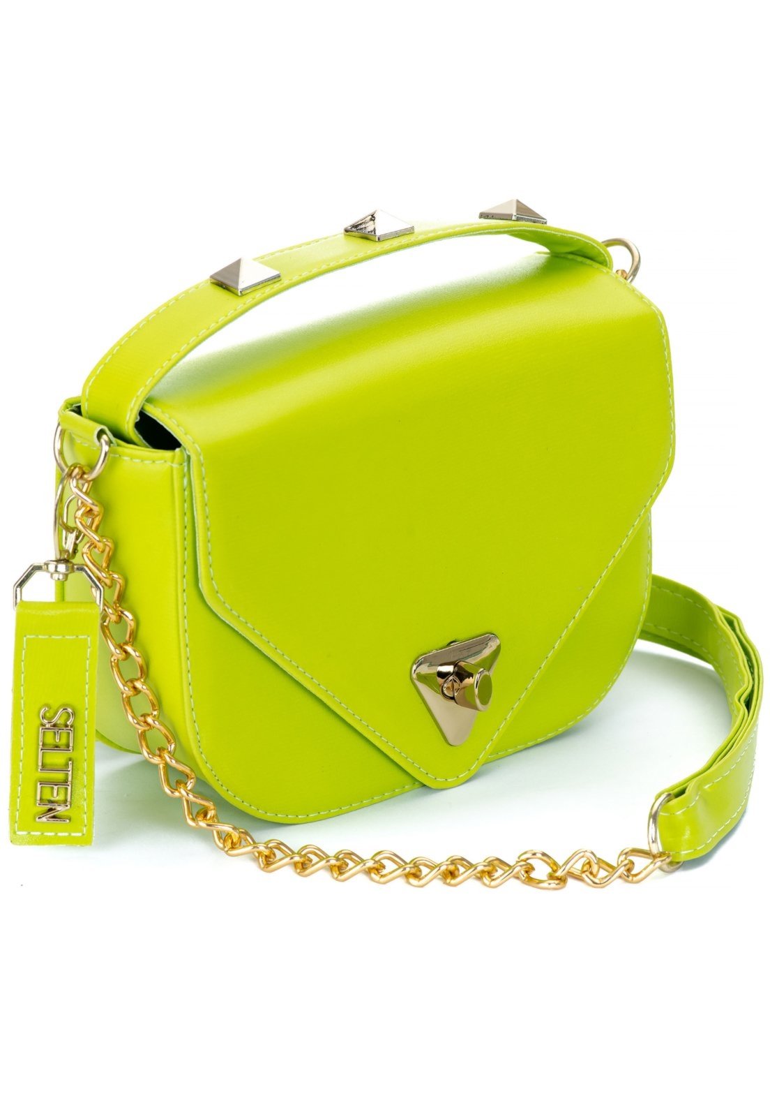 Bolsa Feminina Tiracolo Lançamento Bolsa Manu Selten Verde-lima