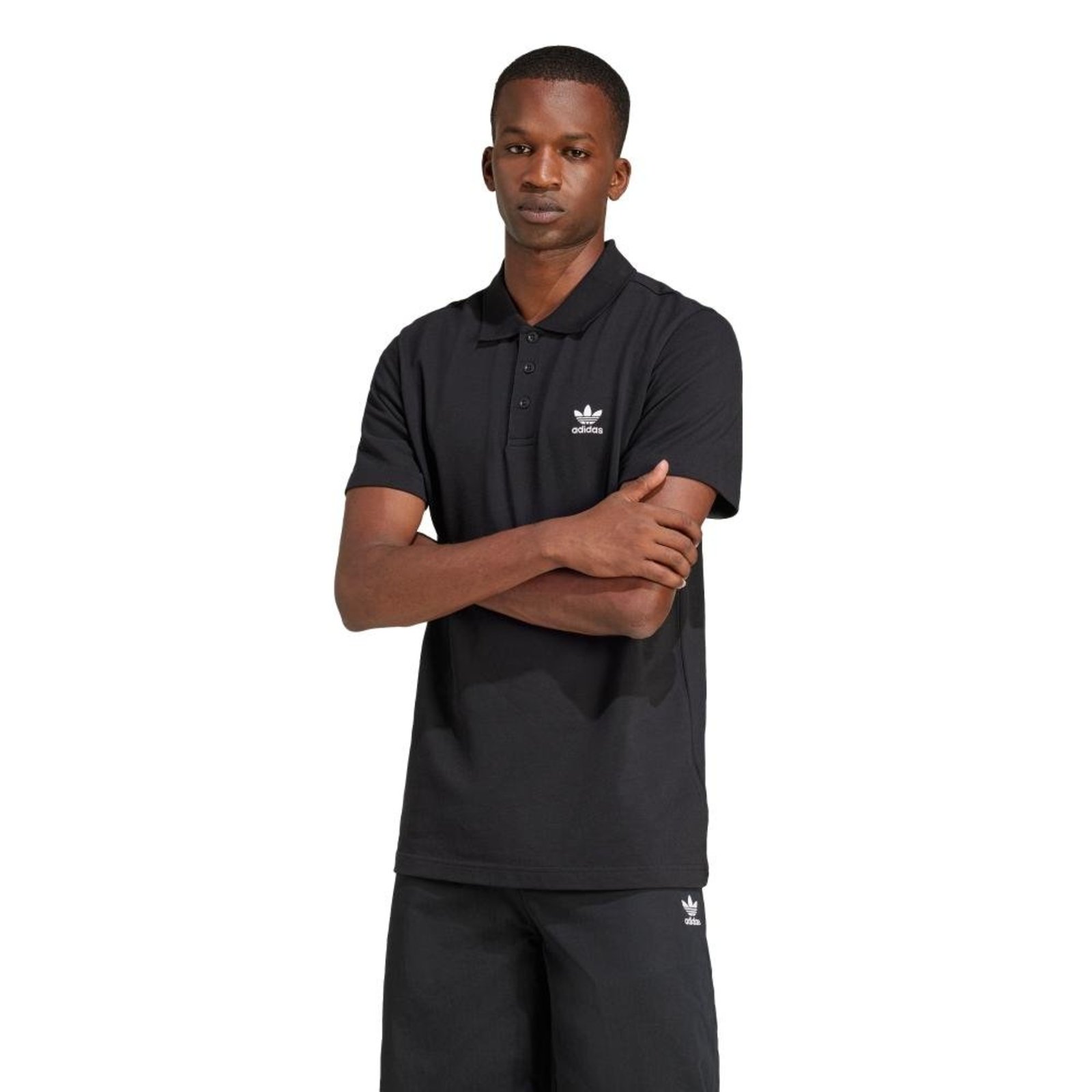Camisa Polo Trefoil Essentials adidas Originals Preto