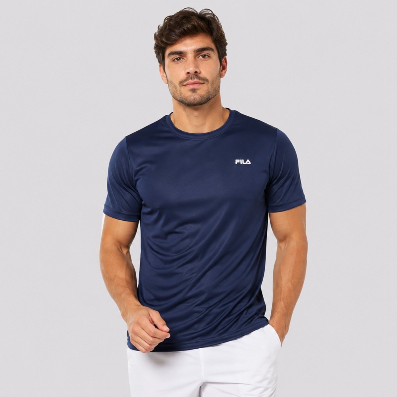 Camiseta Fila Basic Sports II Logo Marinho