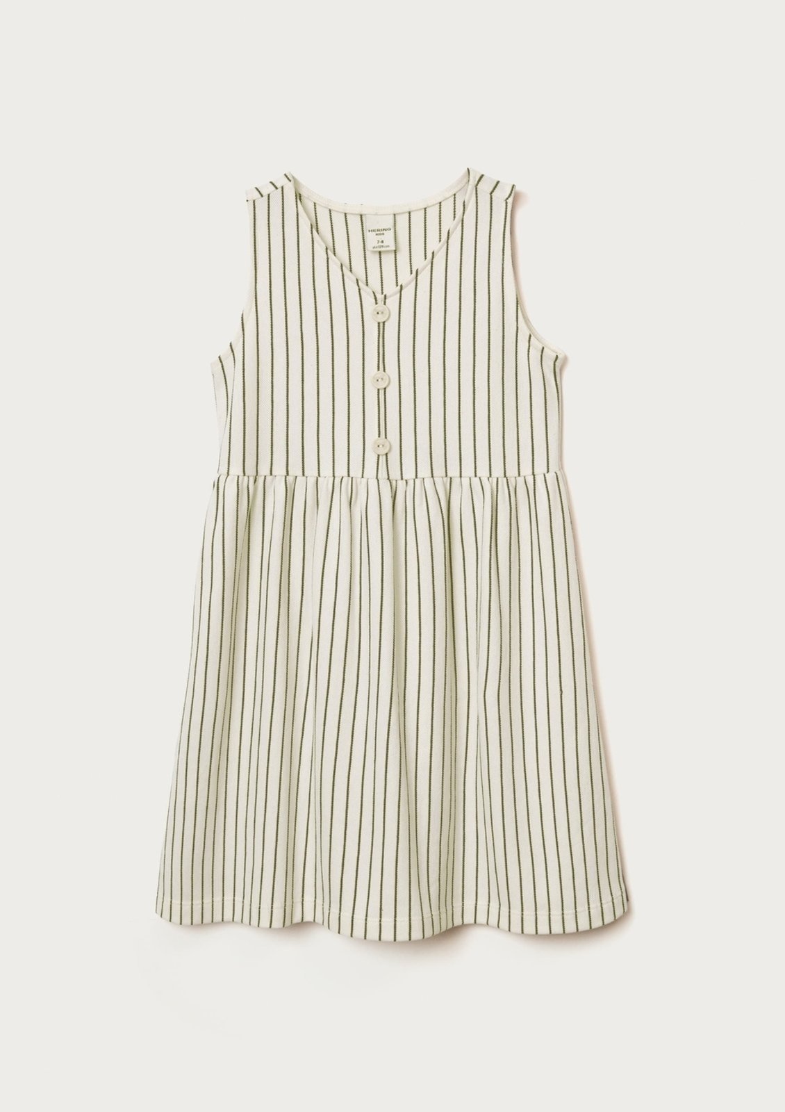 Vista 3 Infantil - Vestido Em Piquet Com Fio Tinto Hering Hering Kids off-white Hering Kids off-white