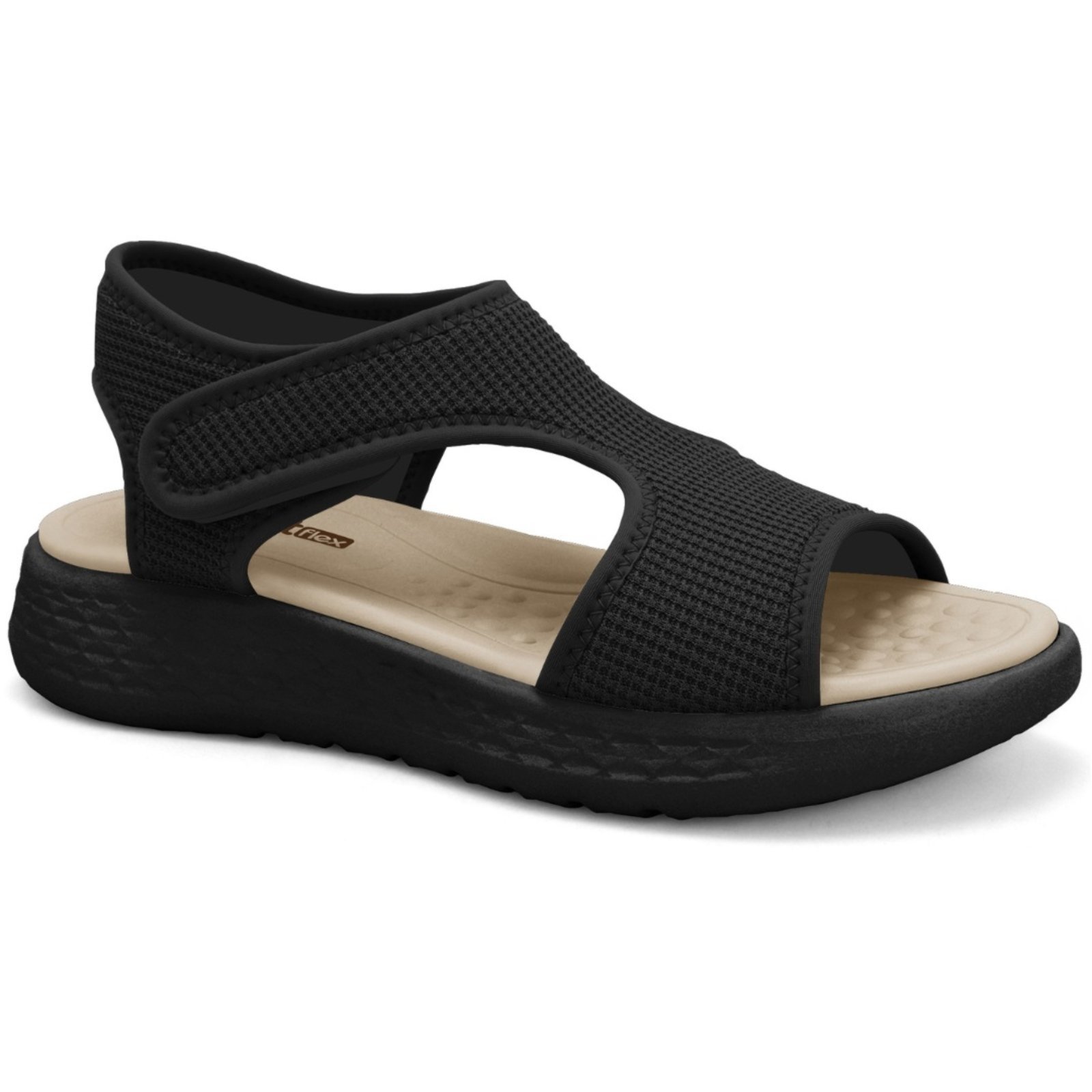 Sandália Feminina Super Leve Preta Comfortflex 2547304-7