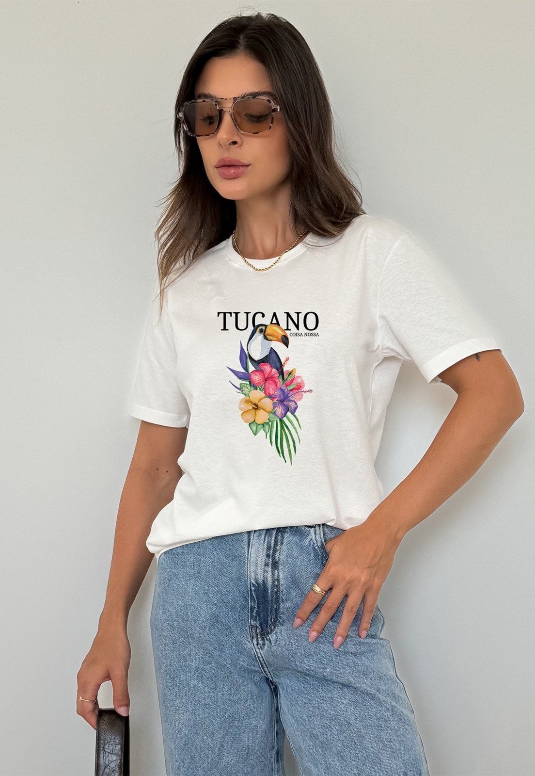 Camiseta Cianitas Off Estampa Tucano