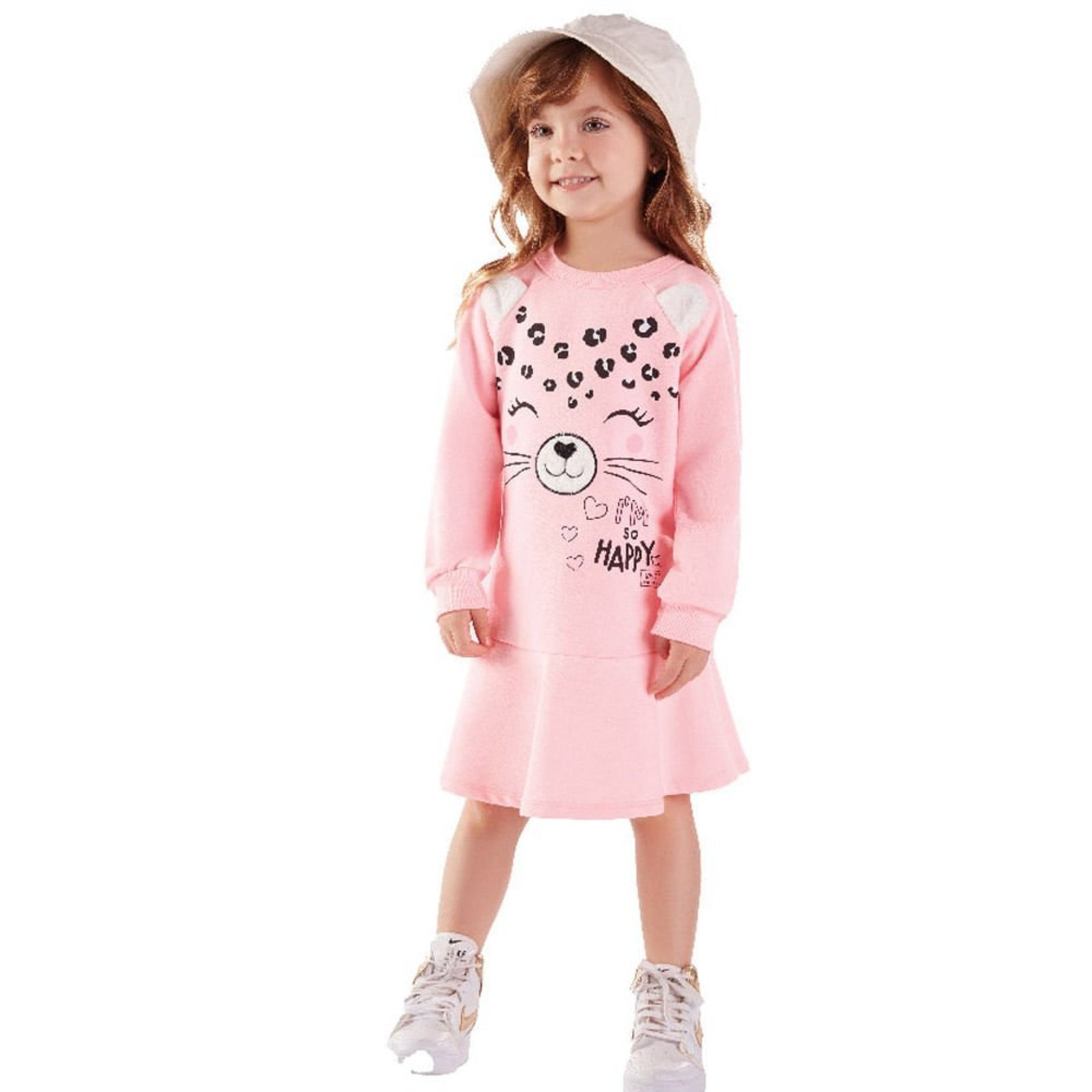 Infantil - Vestido Menina - Rosa - 47213-1