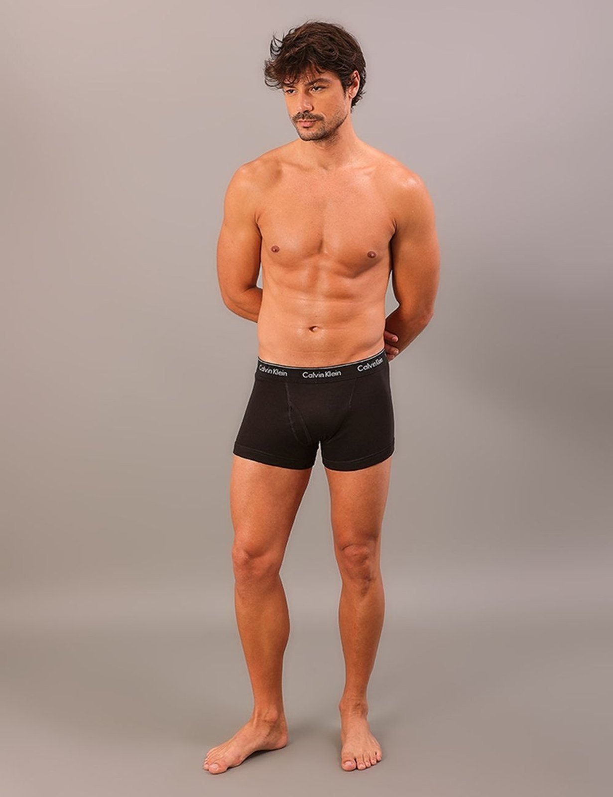 Kit3 Cuecas Brief de Cotton - Black Calvin Klein Jeans