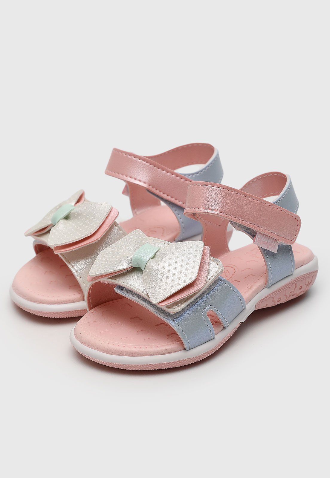 Infantil – Sandália Papete Pampili Laço Rosa