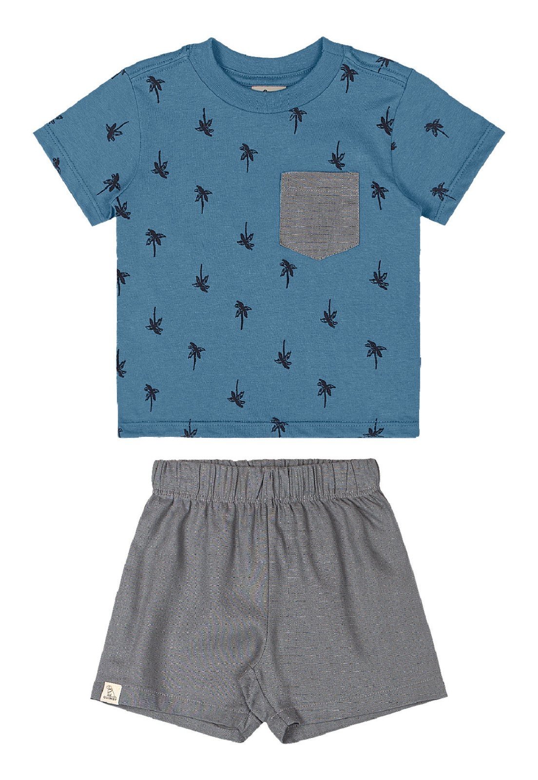 Infantil - Conjunto Camiseta e Bermuda Quimby Azul
