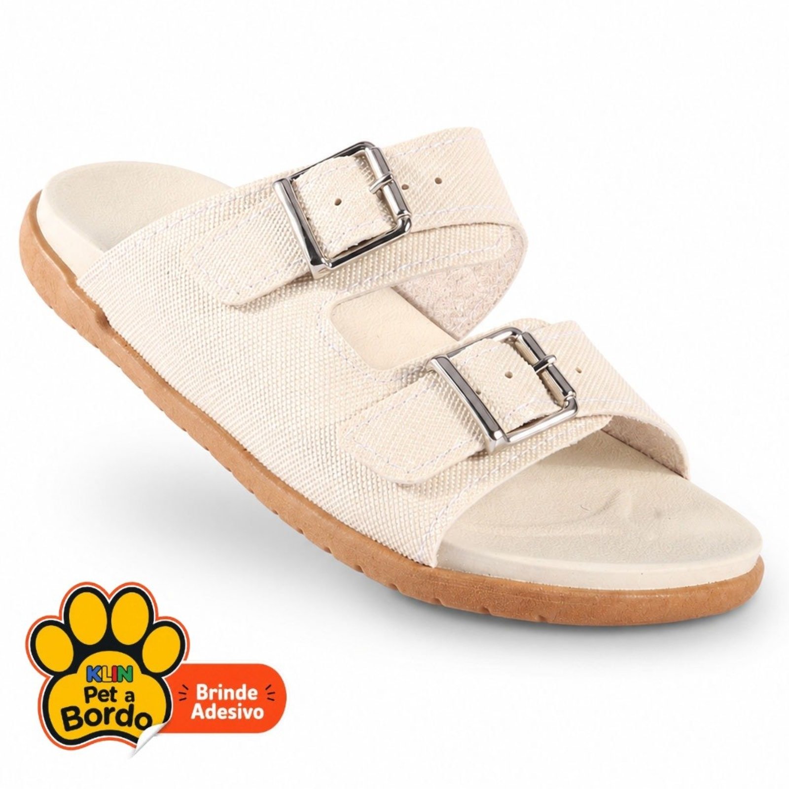 Infantil - Sandália Papete Feminina Klin Weekend Anatômica Off-White