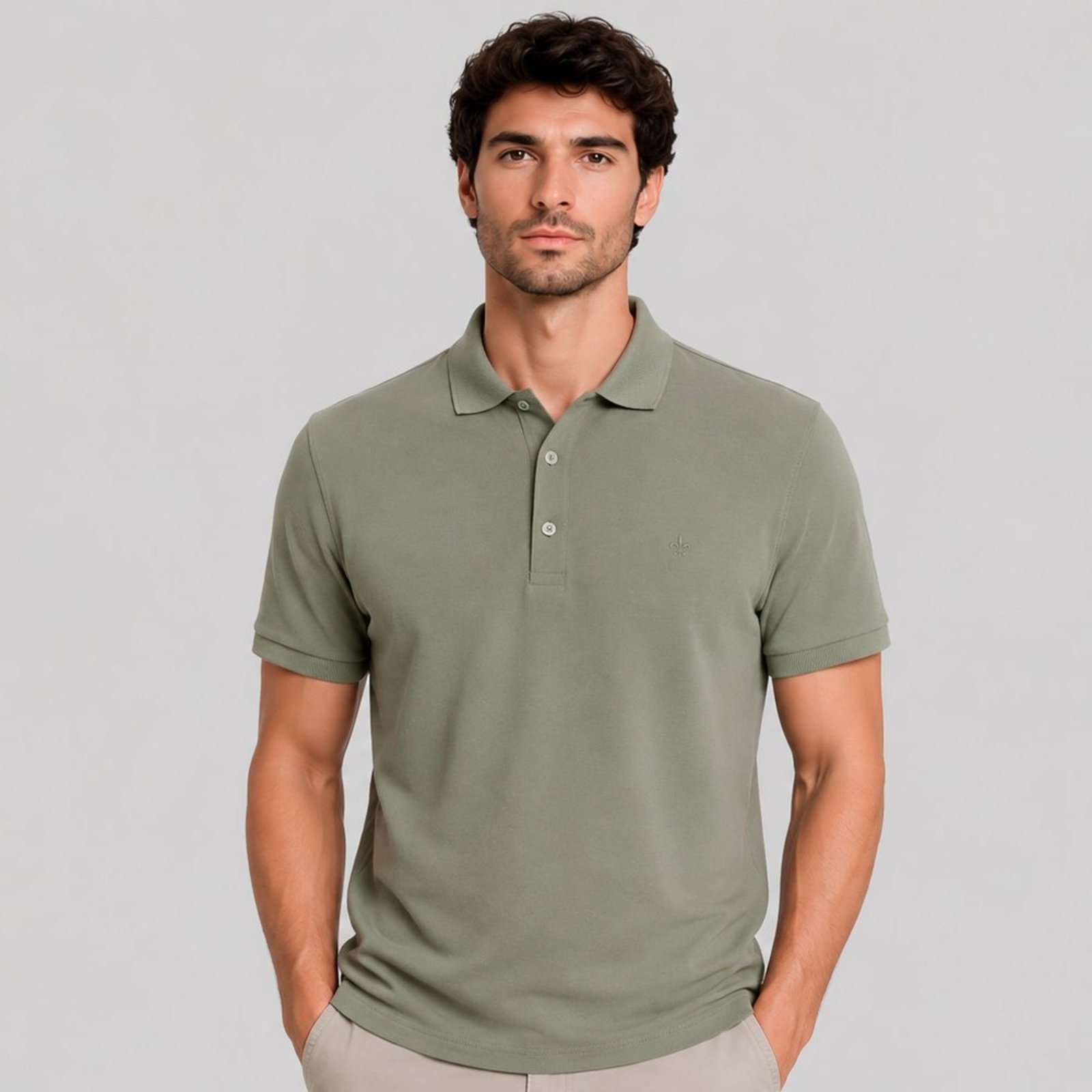 Camisa Polo Dudalina Essential Color In26 Verde Masculino