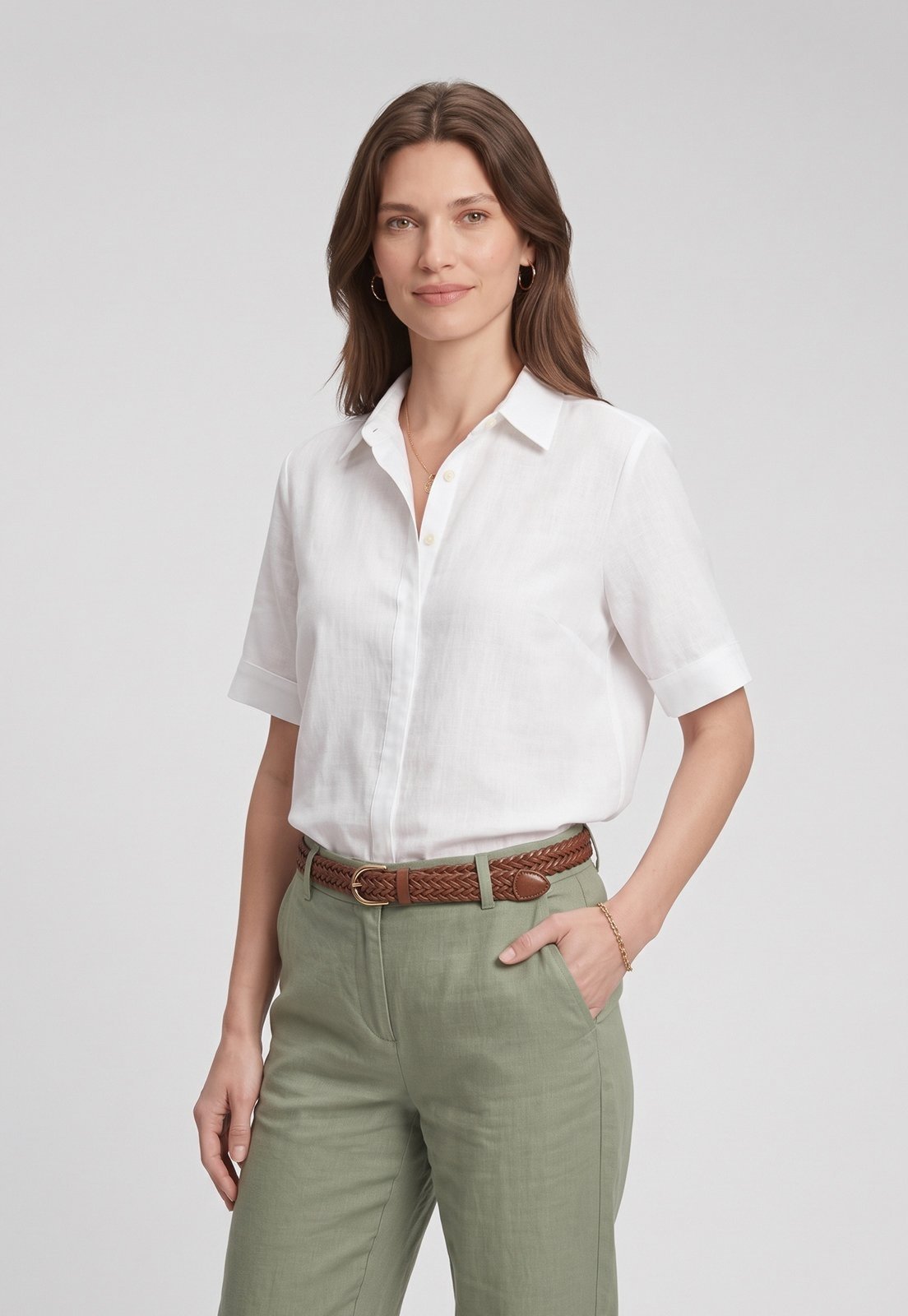 Camisa Intens Manga Curta Algodão Branco