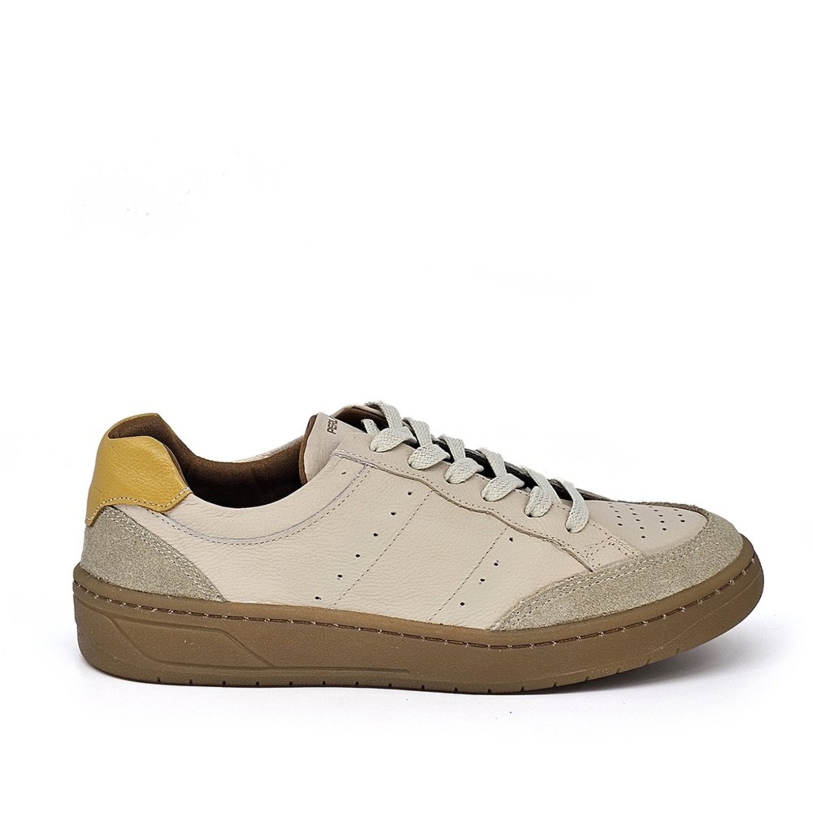 SAR008 TENIS AMARRAR SARA - COURO CAM MARFIM/CFT OFF.W/CFT GIRASSOL