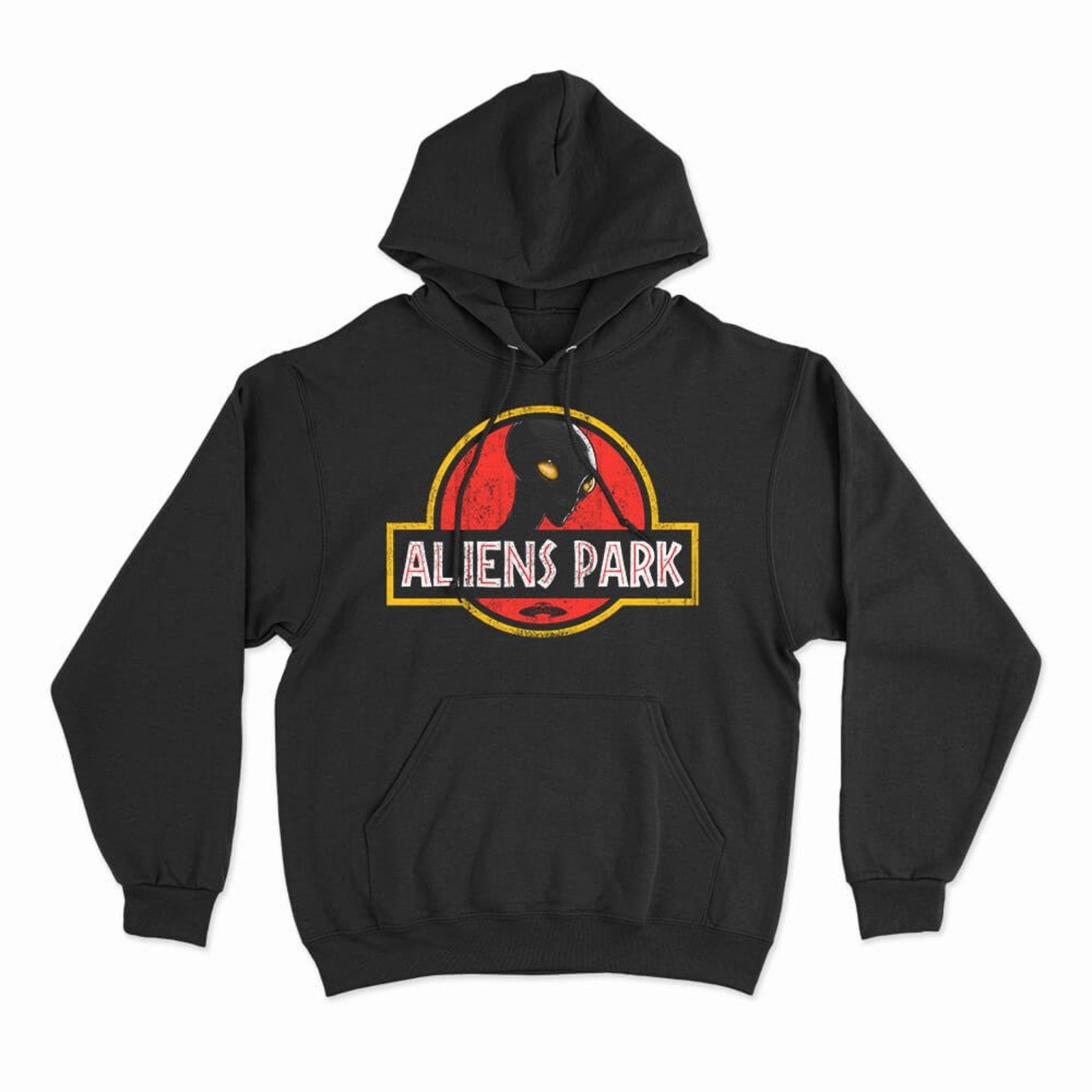 Moletom Com Capuz Aliens Park - Preto - Casual - Studio Geek