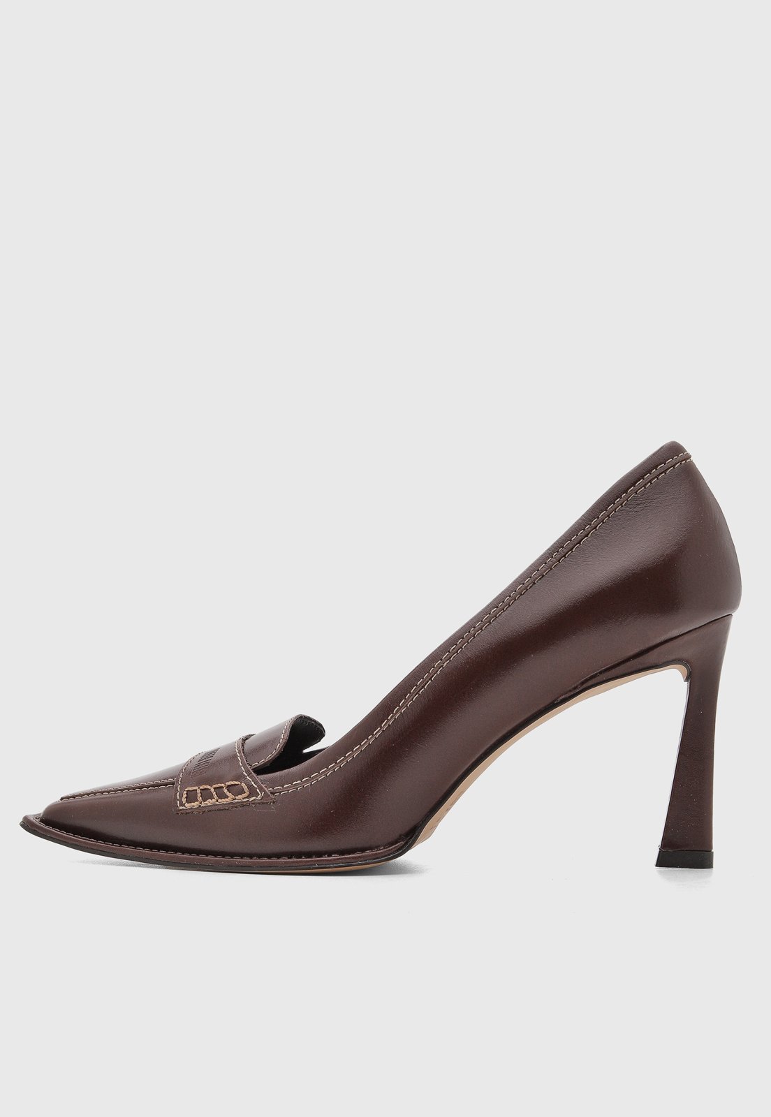 Scarpin Feminino Santa Lolla Couro Marrom
