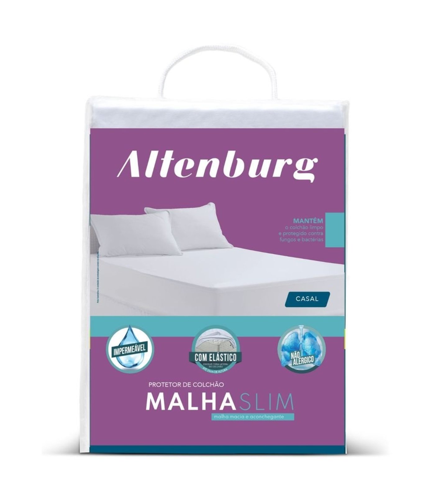 Protetor De Colchão Solteiro Malha Slim Altenburg Branco