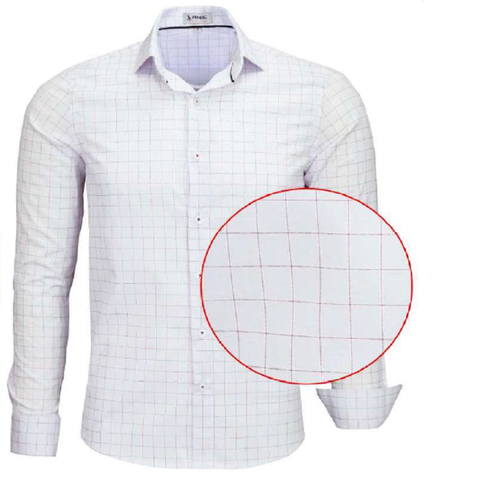 Camisa Xadrez Discreto AMIL Manga Longa com Elastano Cor 4