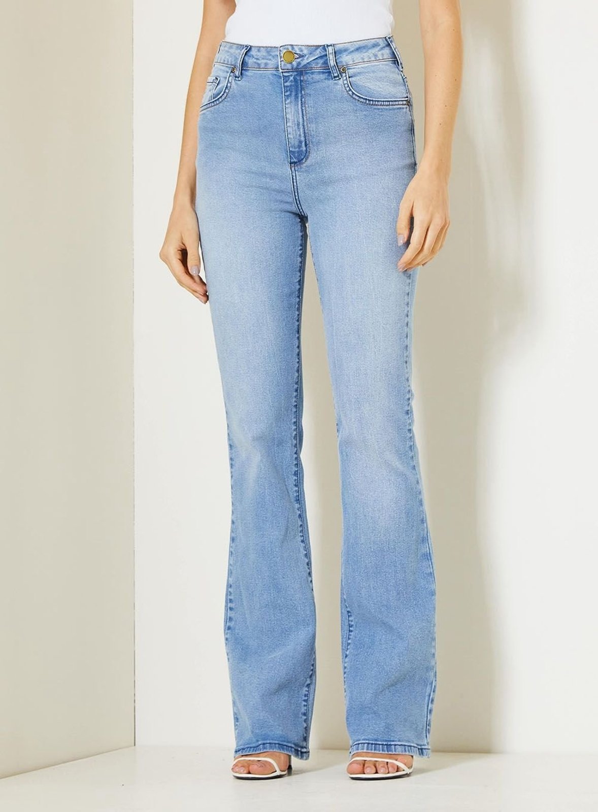Calça Jeans Feminina Camila com Bolsos Decorados Triton Indigo