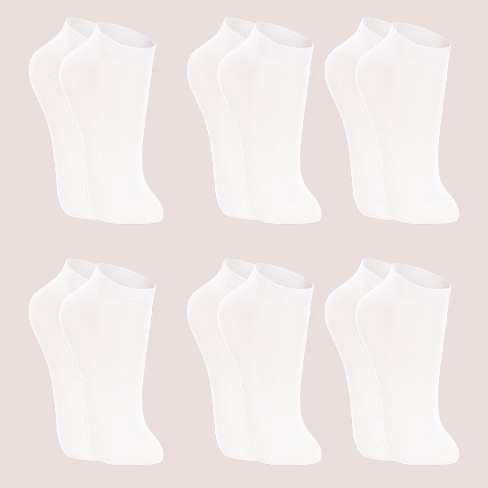 Kit 6 Pares Meia Lupo Cano Médio Unisex Original Branco