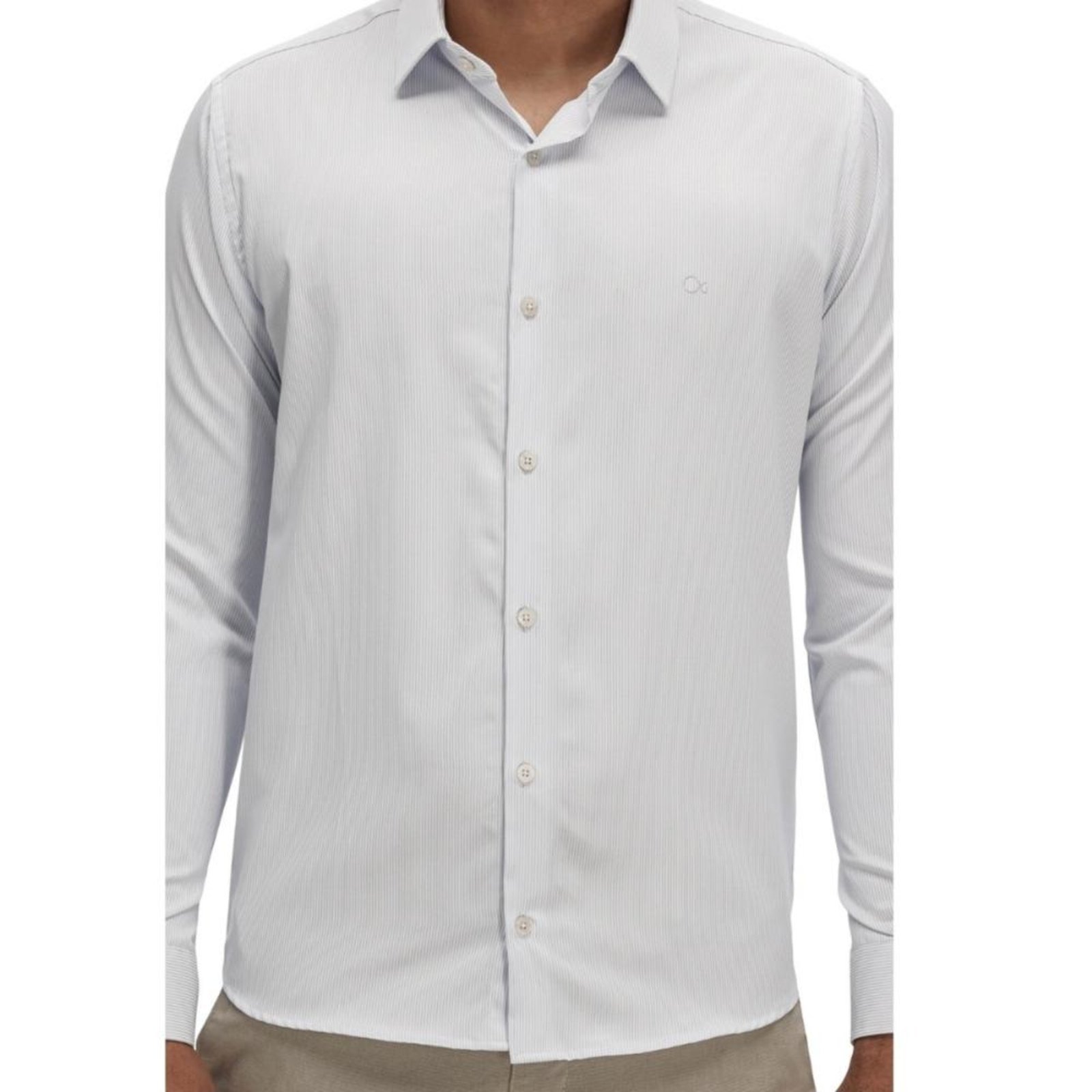 Camisa Masculina Manga Longa Ogochi 001530302 Azul