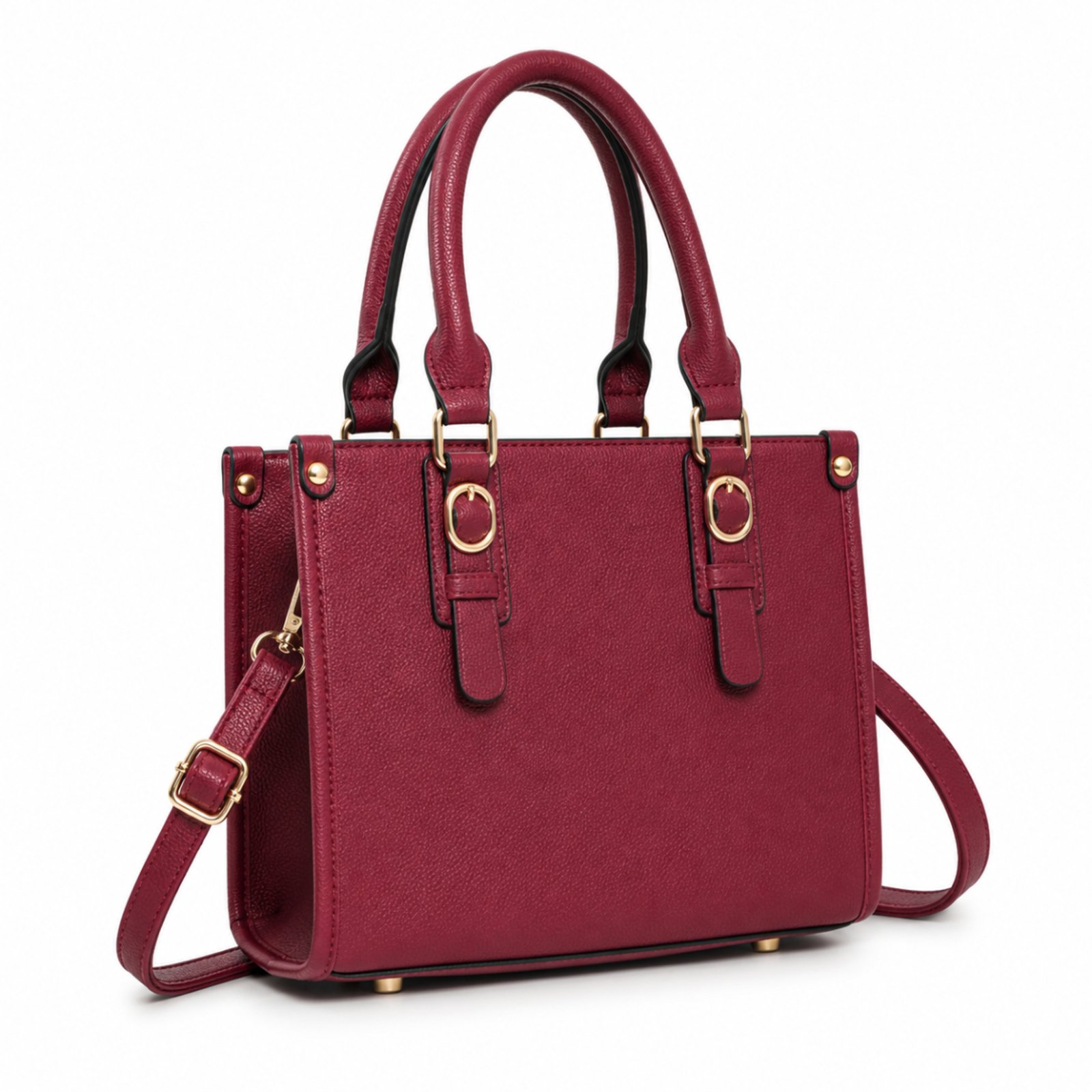 Bolsa Transversal Couro Alça De Mão Pequena Feminina Compacta Moderna Casual Delicada - Vermelho