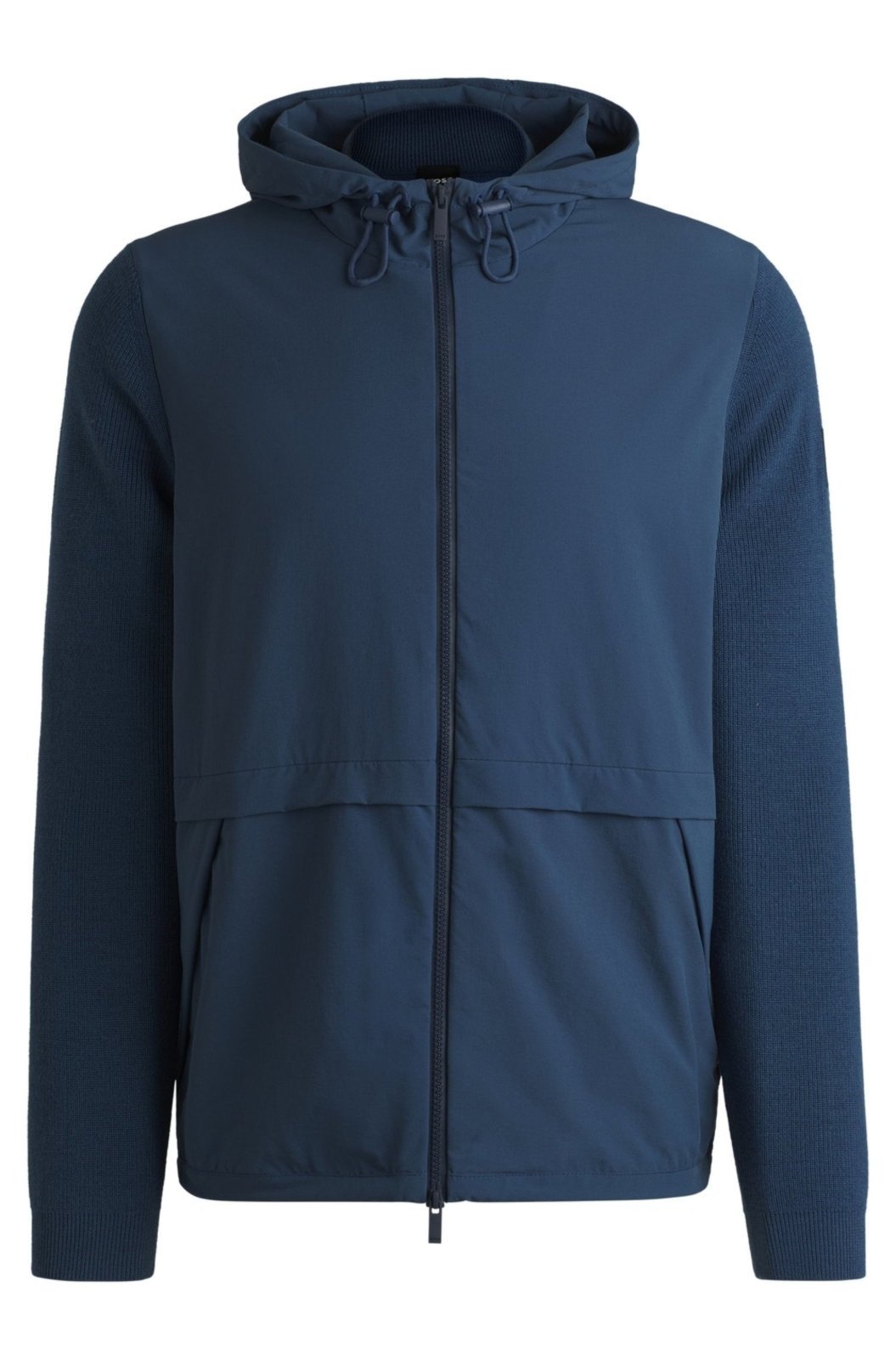 Vista 2 Casaco Softshell Com Detalhes De Malha EEGG Boss azul Boss azul