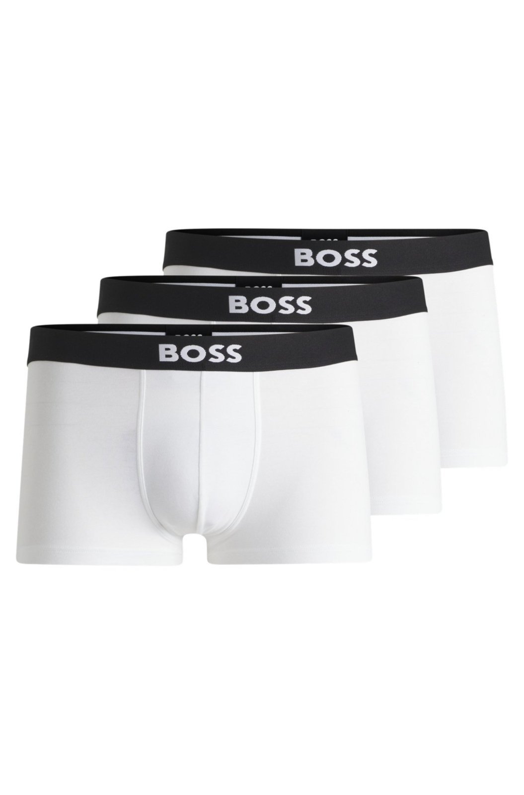 Pack De Três Cuecas De Algodão Elástico Com Logo