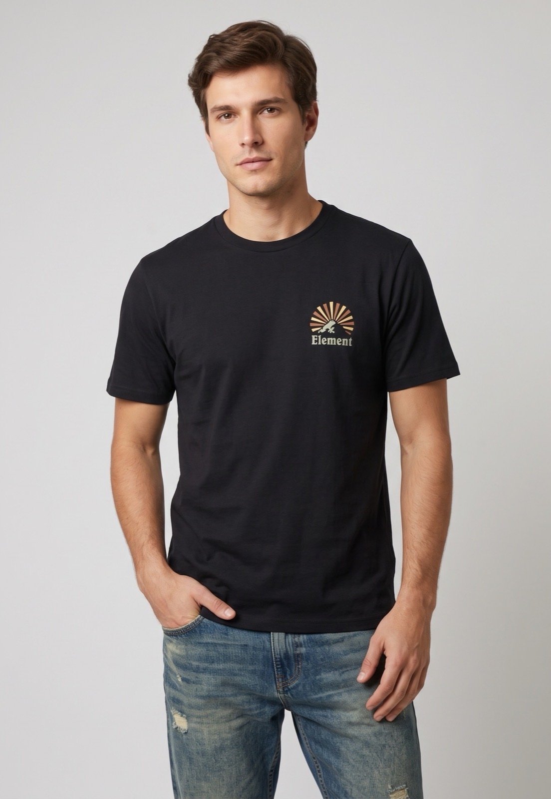 Camiseta Masculina Element Rising Preta