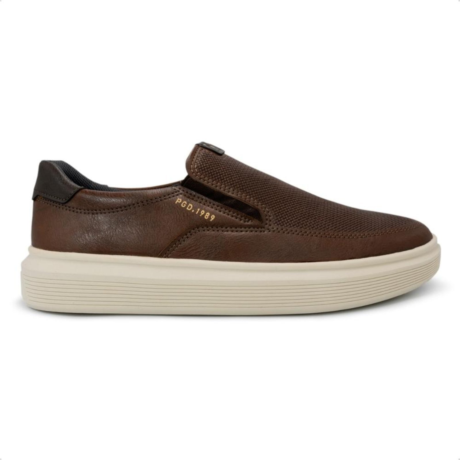 Sapatênis Pegada Masculino em Microfibra Casual 172106 Marrom