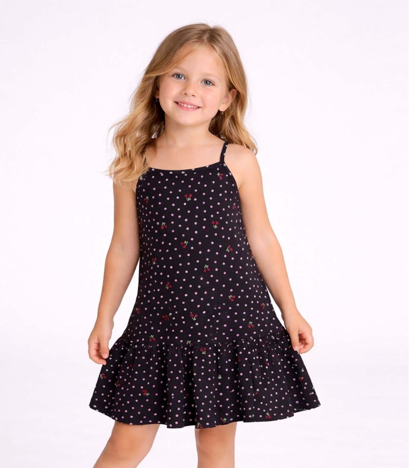 Infantil - Vestido Com Alças E Babado Select Azul