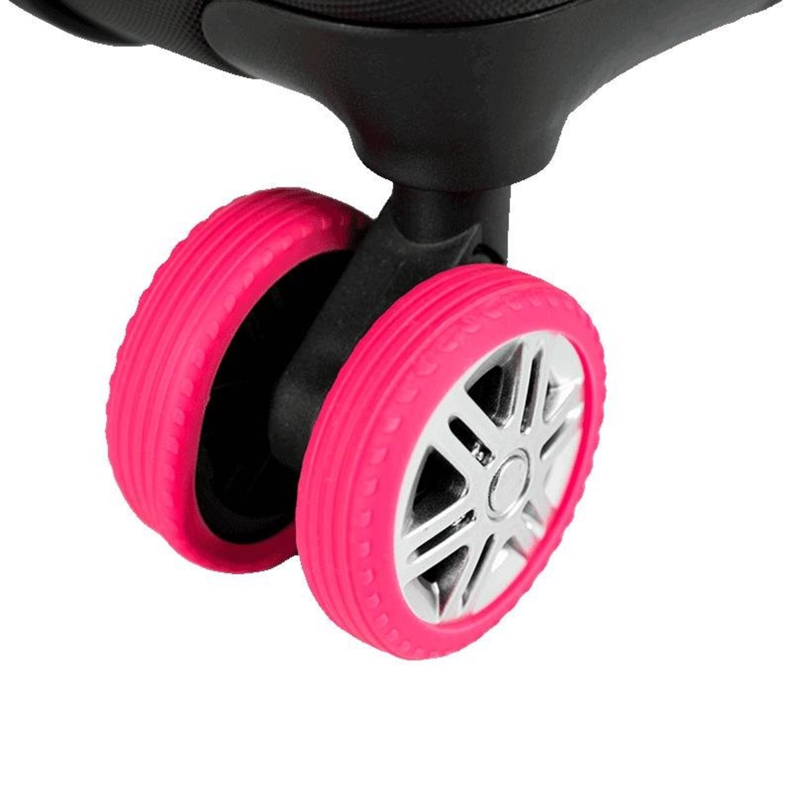 Infantil - Kit 8 Capas Protetoras de Rodas em Silicone - Rosa Rosa