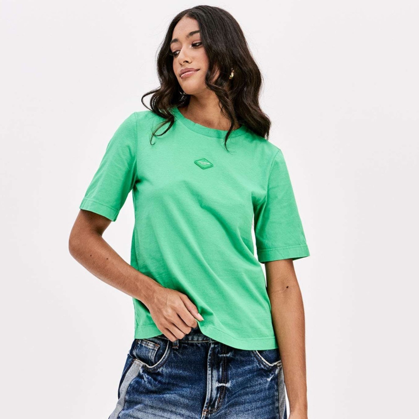 Camiseta Easy Lança Perfume Manga Curta Pr26 Verde Feminino