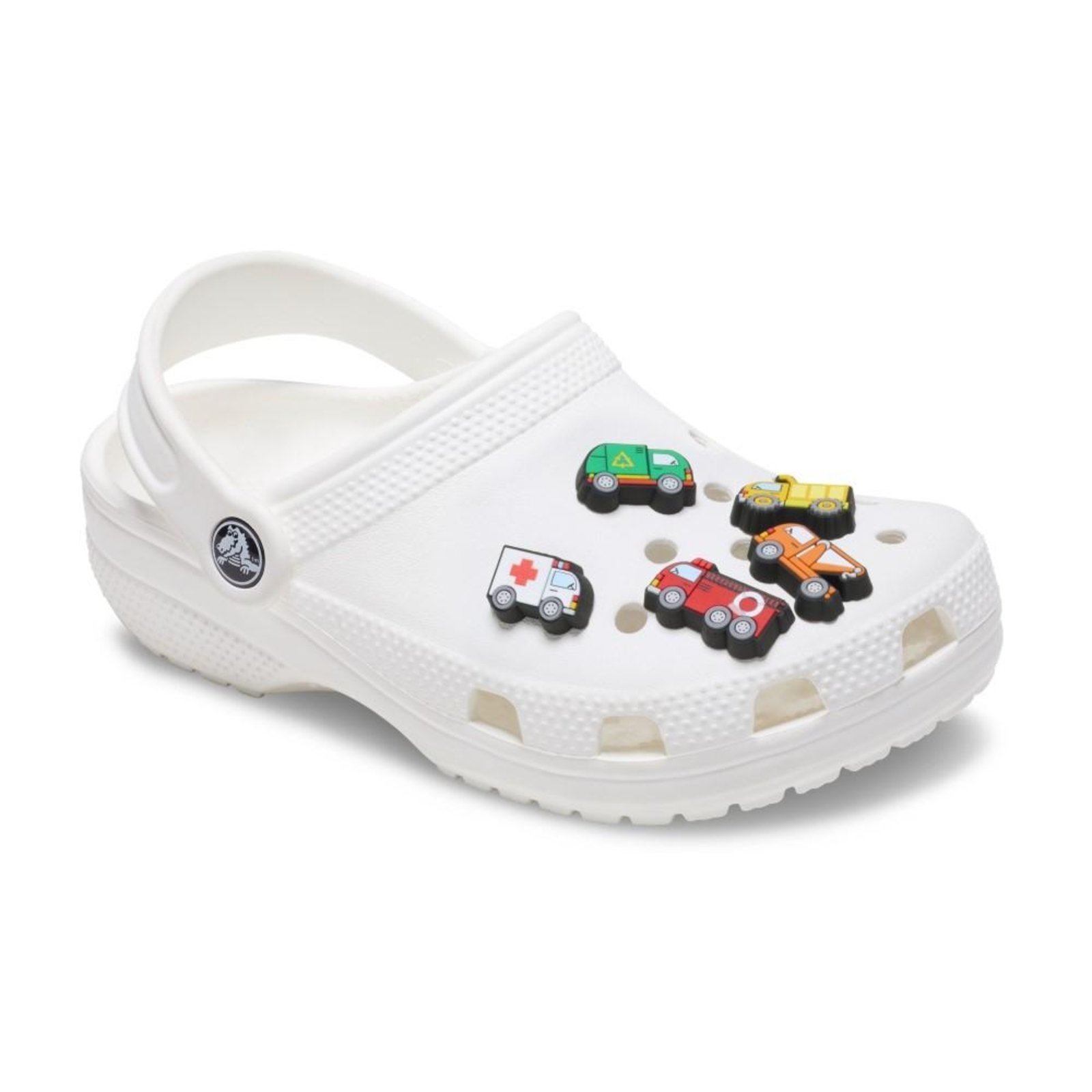 Vista 3 Infantil - Jibbitz™ Caminhões de Trabalho Pequenos Pack com 5 Peças Crocs branco
